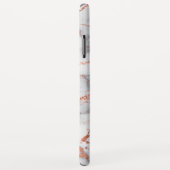 Coques Case-Mate iPhone Or rose et Marbre blanc Élégant Moderne (Dos/Droite)