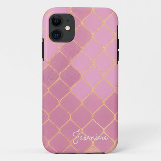 Coques Case-Mate iPhone Or rose moderne (Dos)
