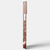 Coques Case-Mate iPhone Or rose moderne élégant avec courbe florale (Verso / Droite)