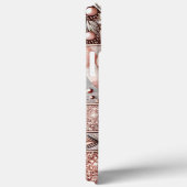 Coques Case-Mate iPhone Or rose moderne élégant avec courbe florale13 (Verso / Droite)