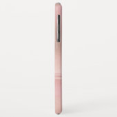 Coques Case-Mate iPhone Or rose - Rose Noir - Monogramme moderne (Dos/Gauche)