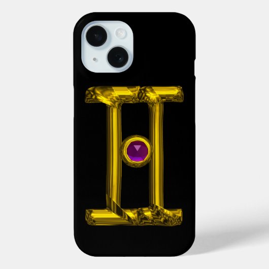 Coques Case-Mate iPhone OR SIGNE ZODIAC GEMINI Violet Alexandrite (Verso)