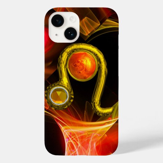 Coques Case-Mate iPhone OR SIGNE ZODIAC LEO Rouge Jaune Fractée Fils (Verso)
