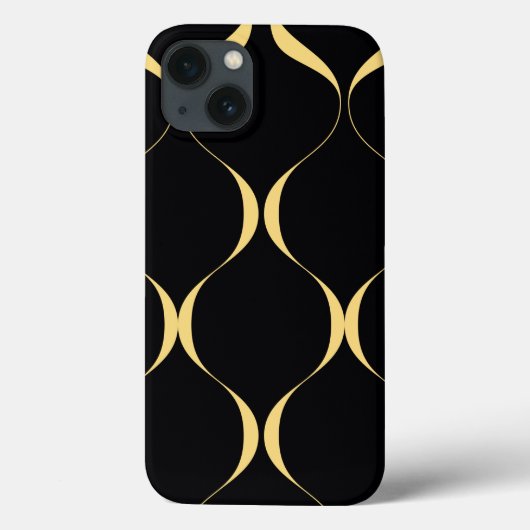 Coques Case-Mate iPhone Or, simple, moderne, luxueux graphisme ondulé (Verso)