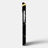 Coques Case-Mate iPhone Or, simple, moderne, luxueux graphisme ondulé (Verso / Gauche)