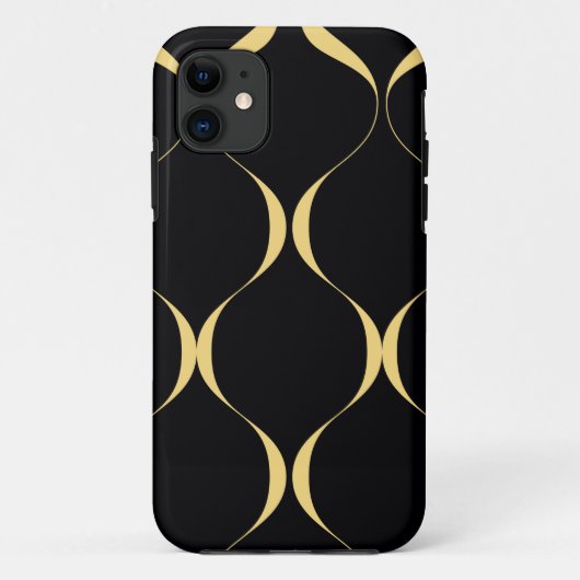 Coques Case-Mate iPhone Or, simple, moderne, luxueux graphisme ondulé (Dos)