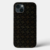 Coques Case-Mate iPhone Or sur noir | Design moderne (Verso)