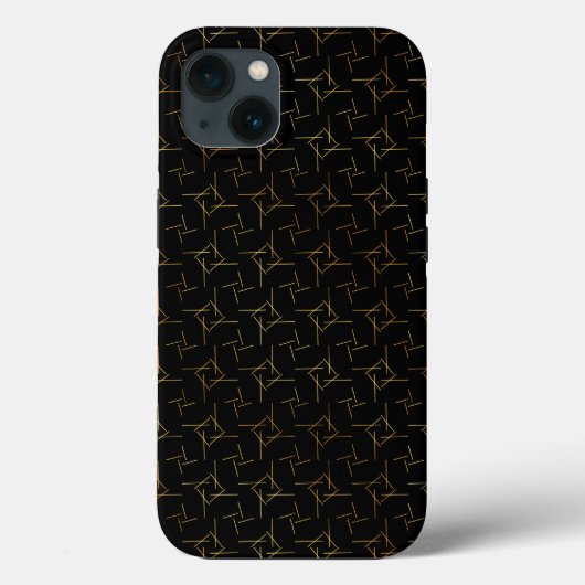 Coques Case-Mate iPhone Or sur noir | Design moderne (Verso)