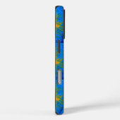 Coques Case-Mate iPhone or sur symbole tantrique bleu (Verso / Droite)