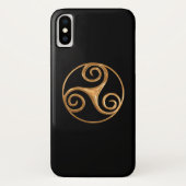 Coques Case-Mate iPhone Or Triskelion (Dos)