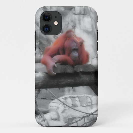 Coques Case-Mate iPhone Orang-outan de mère et de bébé (Dos)