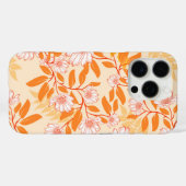 Coques Case-Mate iPhone Orange and white floral pattern daisies (Verso (horizontal))