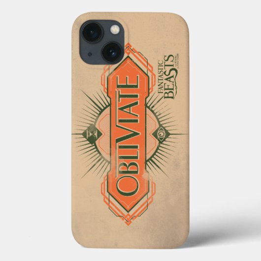 Coques Case-Mate iPhone Orange Art Déco Obliviate Spell Graphisme (Verso)