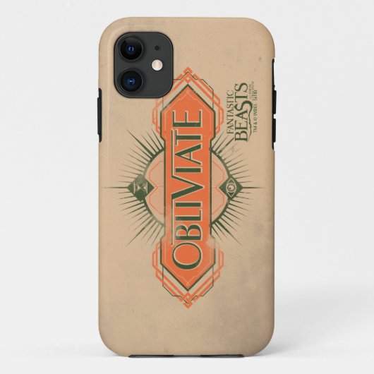 Coques Case-Mate iPhone Orange Art Déco Obliviate Spell Graphisme (Dos)