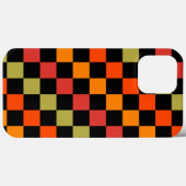 Coques Case-Mate iPhone Orange Black À damiers En vichy Motif (Verso (horizontal))