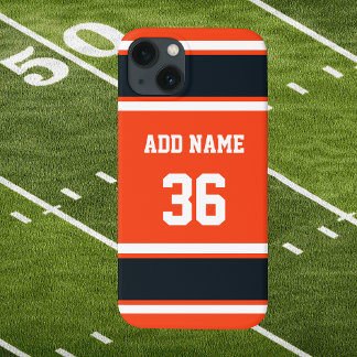 Case-Mate iPhone Case Orange Black and White Sports Stripe