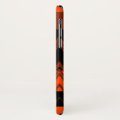 Coques Case-Mate iPhone Orange Black Chevron Zigzag Stripes (Dos/Gauche)