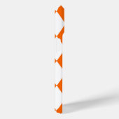 Coques Case-Mate iPhone Orange blanc Arlequin Diamants Checkers Design (Verso / Droite)