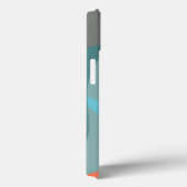Coques Case-Mate iPhone Orange, bleu, moderne, tendance ondulé formes orga (Verso / Droite)