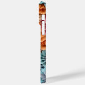 COQUES Case-Mate iPhone ORANGE BLEU ROSE BLANC 3-D FLEURS DE REGARDE (Verso / Gauche)