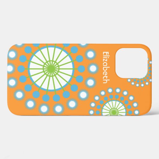Coques Case-Mate iPhone Orange, Bleu, Roue verte (Verso (horizontal))