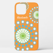 Coques Case-Mate iPhone Orange, Bleu, Roue verte (Verso)