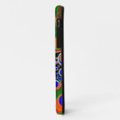 Coques Case-Mate iPhone Orange, Bleu, Vert, Black Digital Fluid Art (Dos/Gauche)