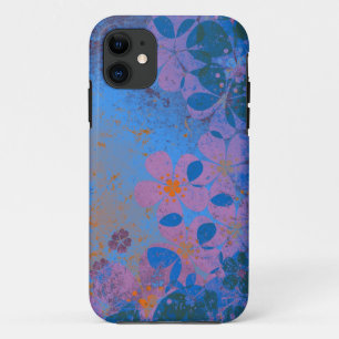 Case-Mate iPhone Case Orange bleu violet vintage motif floral