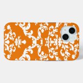 Coques Case-Mate iPhone Orange Bold Damask @ Emporiomoffa (Verso (horizontal))