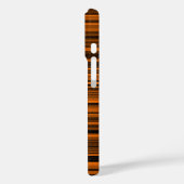 Coques Case-Mate iPhone Orange Brown en bandes noires (Verso / Gauche)