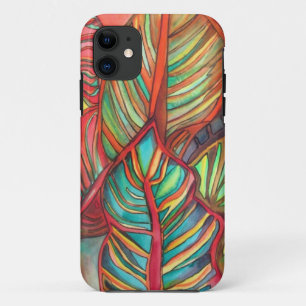 Case-Mate iPhone Case Orange Canna feuille aquarelle art original