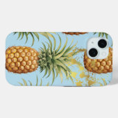 Coques Case-Mate iPhone Orange chic, bleu pastel et fruits d'ananas doré (Verso (horizontal))