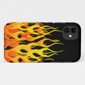 Coques Case-Mate iPhone Orange classique emballant des flammes sur le feu (Dos (Horizontal))