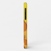 Coques Case-Mate iPhone Orange Coeurs solides et creux sur Jaune (Dos/Gauche)
