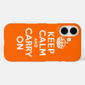 Coques Case-Mate iPhone Orange Conserver le calme et continuer (Verso (horizontal))