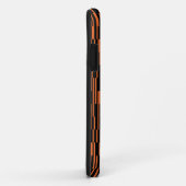 Coques Case-Mate iPhone Orange, cool, tendance, art graphique géométrique  (Dos/Droite)