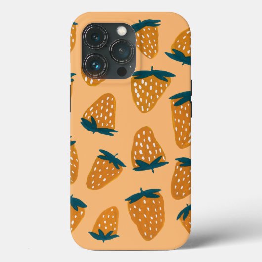 Coques Case-Mate iPhone Orange de fraises d'été bio (Verso)