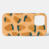 Coques Case-Mate iPhone Orange de fraises d'été bio (Verso (horizontal))