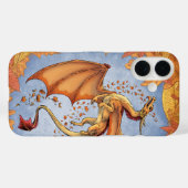 Coques Case-Mate iPhone Orange Dragon d'Automne Nature Imaginaire Art Coqu (Verso (horizontal))