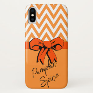 Case-Mate iPhone Case Orange et blanc Citrouille épice Faux Bow Personna