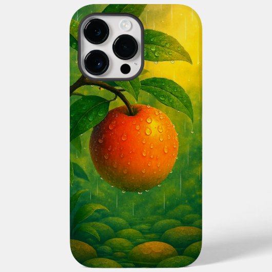Coques Case-Mate iPhone Orange Fruit Rainy Nature (Verso)
