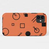 Coques Case-Mate iPhone Orange, fun, trendy, geometric Memphis graphic (Dos (Horizontal))