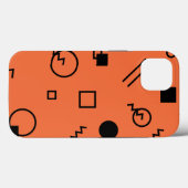 Coques Case-Mate iPhone Orange, fun, trendy, geometric Memphis graphic (Verso (horizontal))