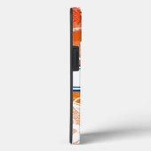 Coques Case-Mate iPhone Orangé gai et blanc floral, tournois sur mesure (Verso / Droite)