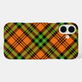 COQUES Case-Mate iPhone ORANGE & GREEN HALLOWEEN PLAID MOTIF (Verso (horizontal))