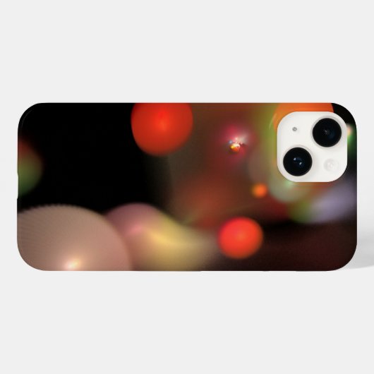 Coques Case-Mate iPhone ORANGE GREY QUANTUM BUBBLES Abstraits (Verso (horizontal))