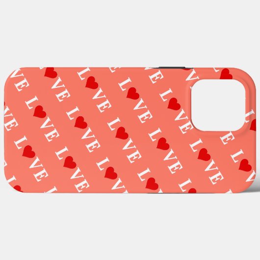 Coques Case-Mate iPhone Orange LOVE (Verso (horizontal))