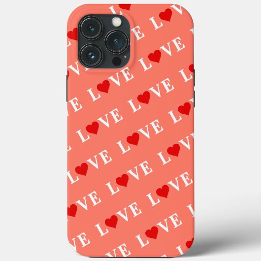Coques Case-Mate iPhone Orange LOVE (Verso)