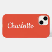 Coques Case-Mate iPhone Orange moderne personnalisé (Verso (horizontal))