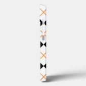 Coques Case-Mate iPhone Orange noir Jacquard blanc Diamant Design (Verso / Gauche)